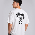 Camiseta Oversized Stussy Chad - Branca
