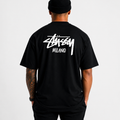 Camiseta Oversized Stussy Milano - Preta