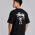 Camiseta Oversized Stussy Chad - Preta